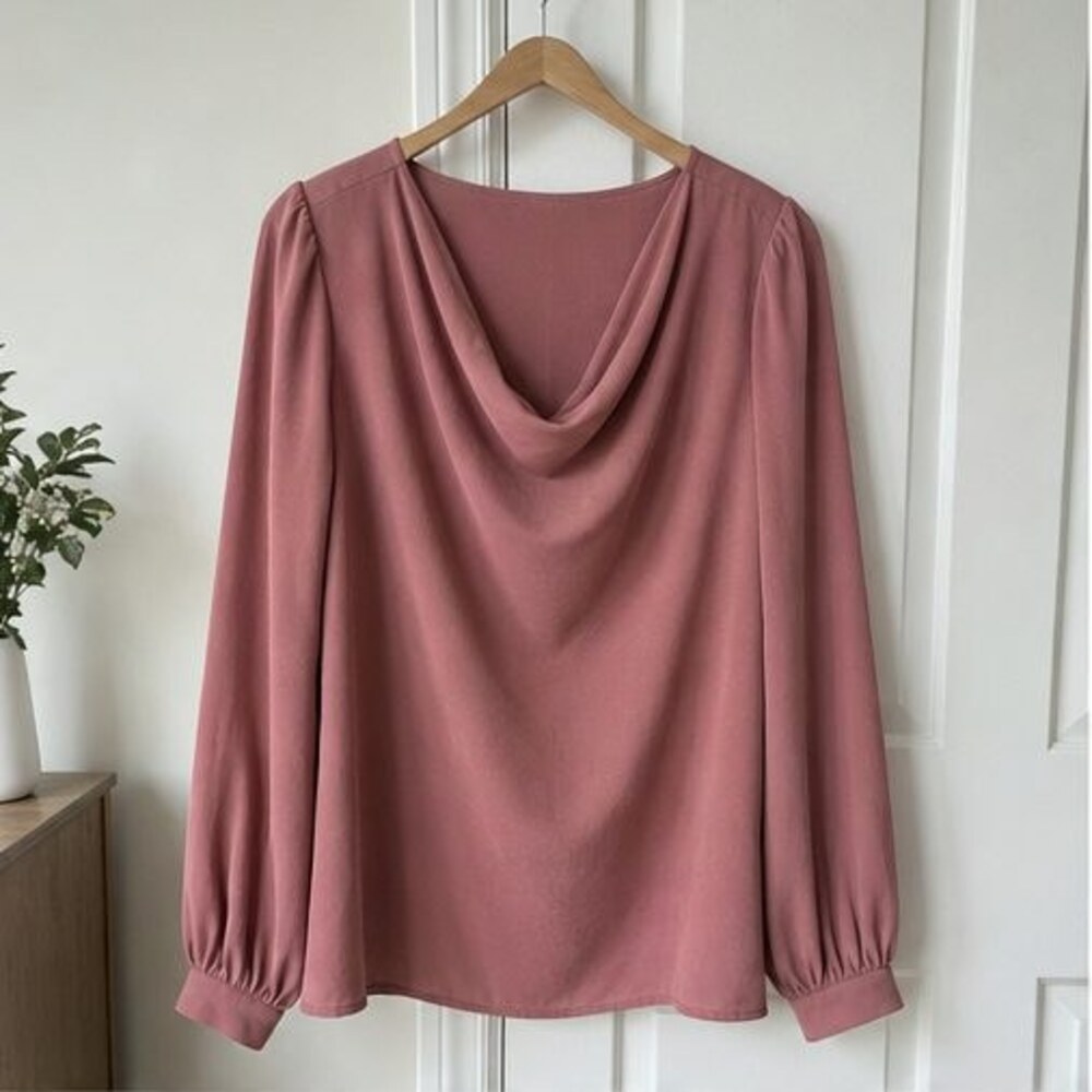 Rust Button Blouse